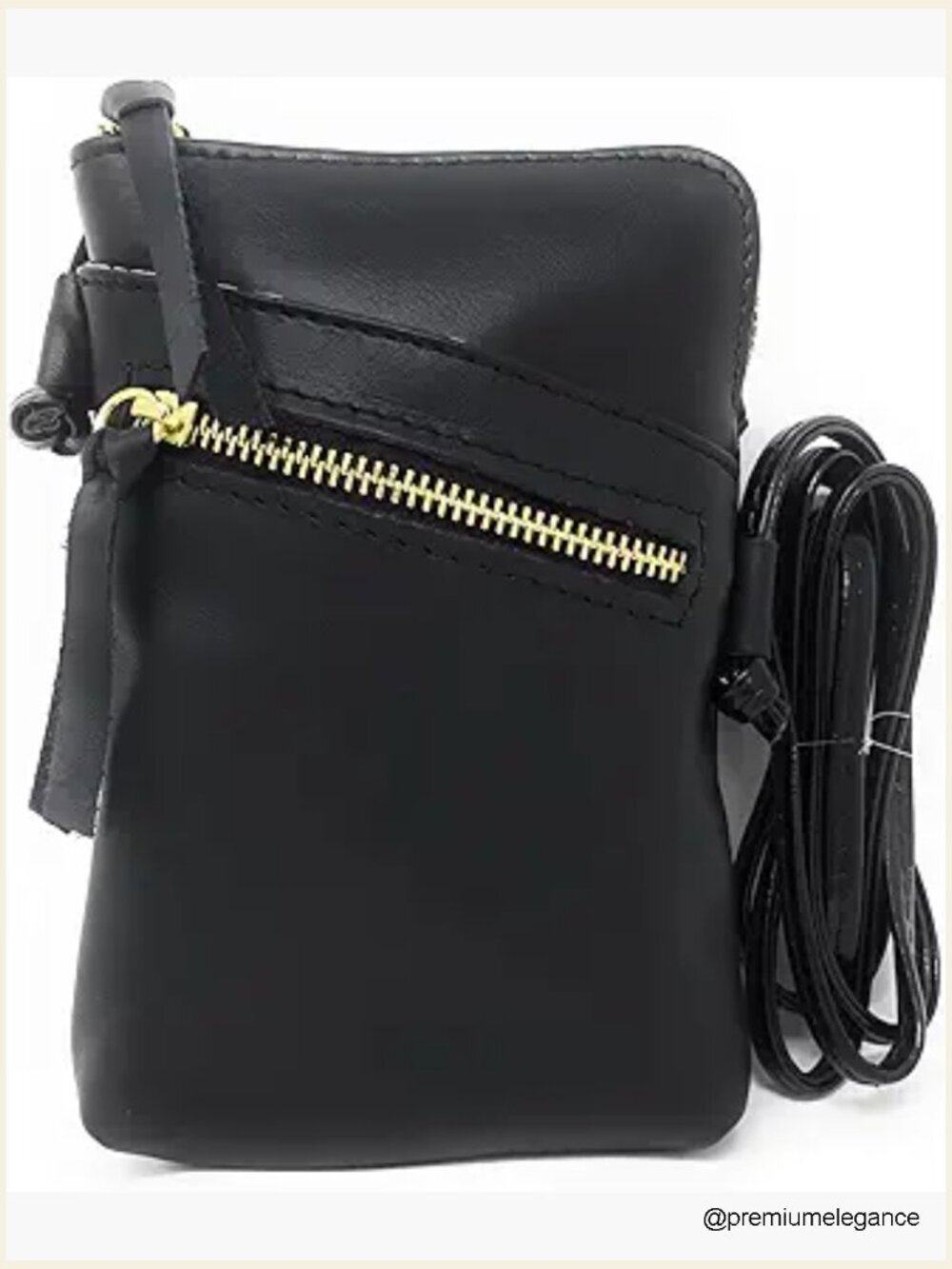 Genuine Italian Leather Crossbody Bag Cell Phone Passport Pouch Shoulder Bag